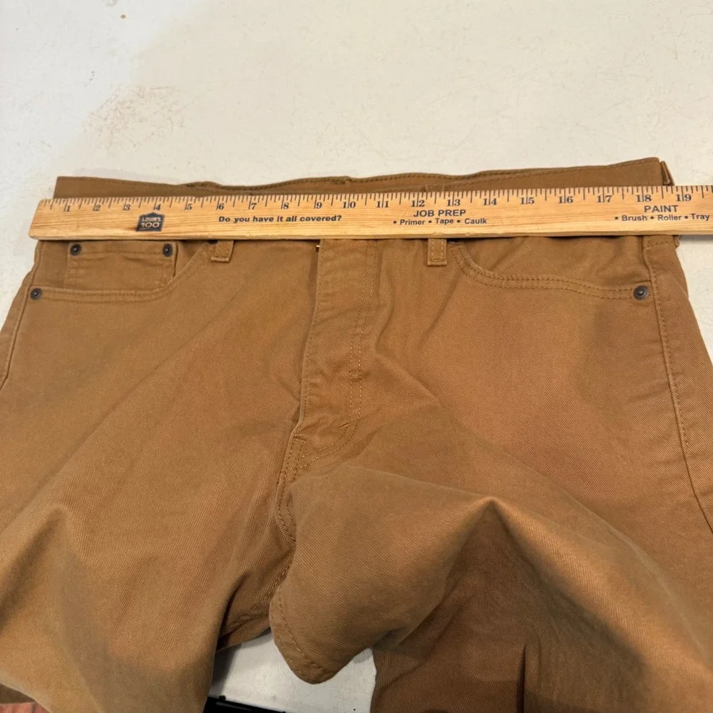 Levi's 513 Slim Straight Pants Mens 36x30 Brown Twill Chino Workwear 5311